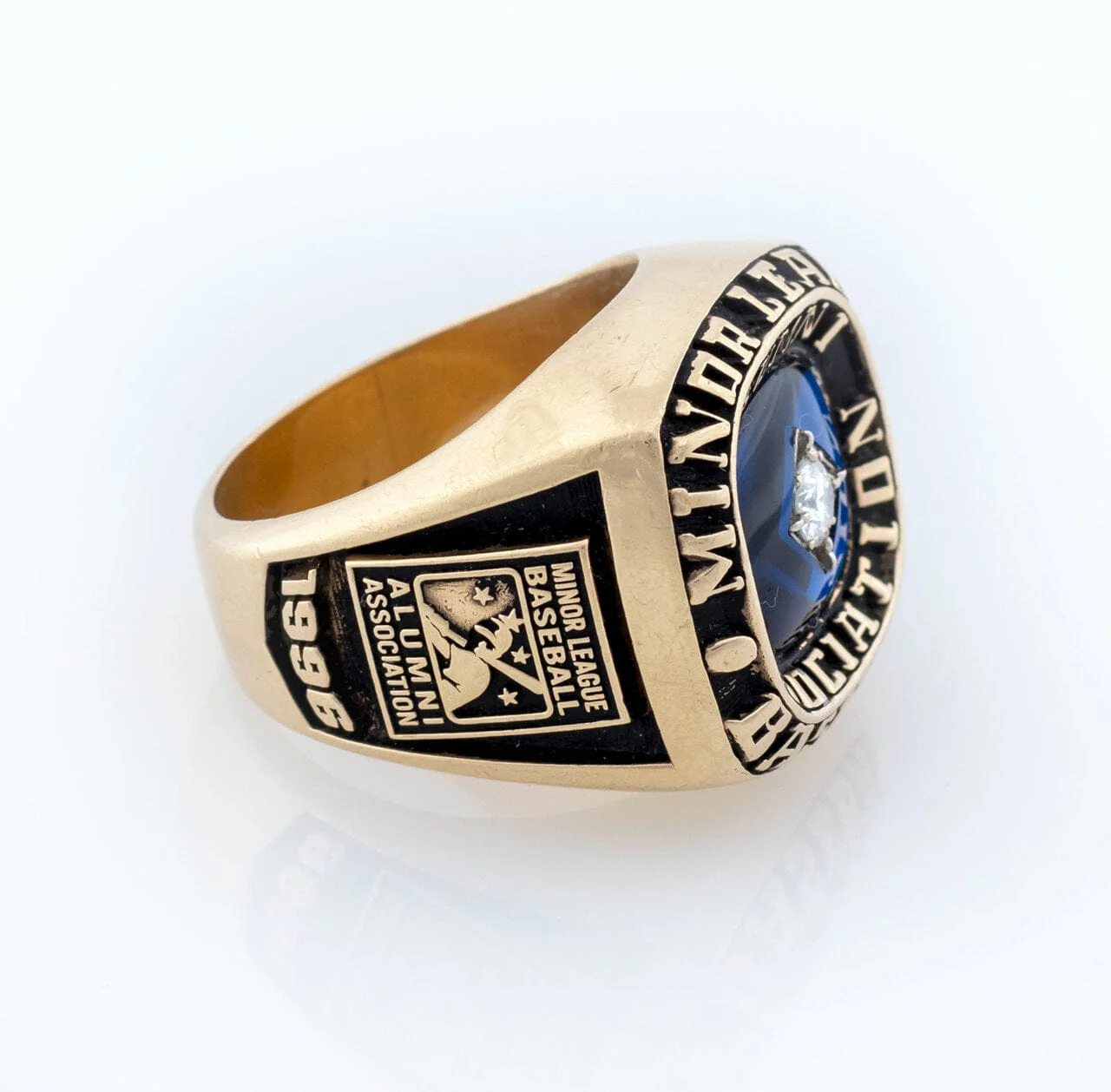 1996 Minor League Baseball Ring 10K Gold .15CT Diamond - Image 3