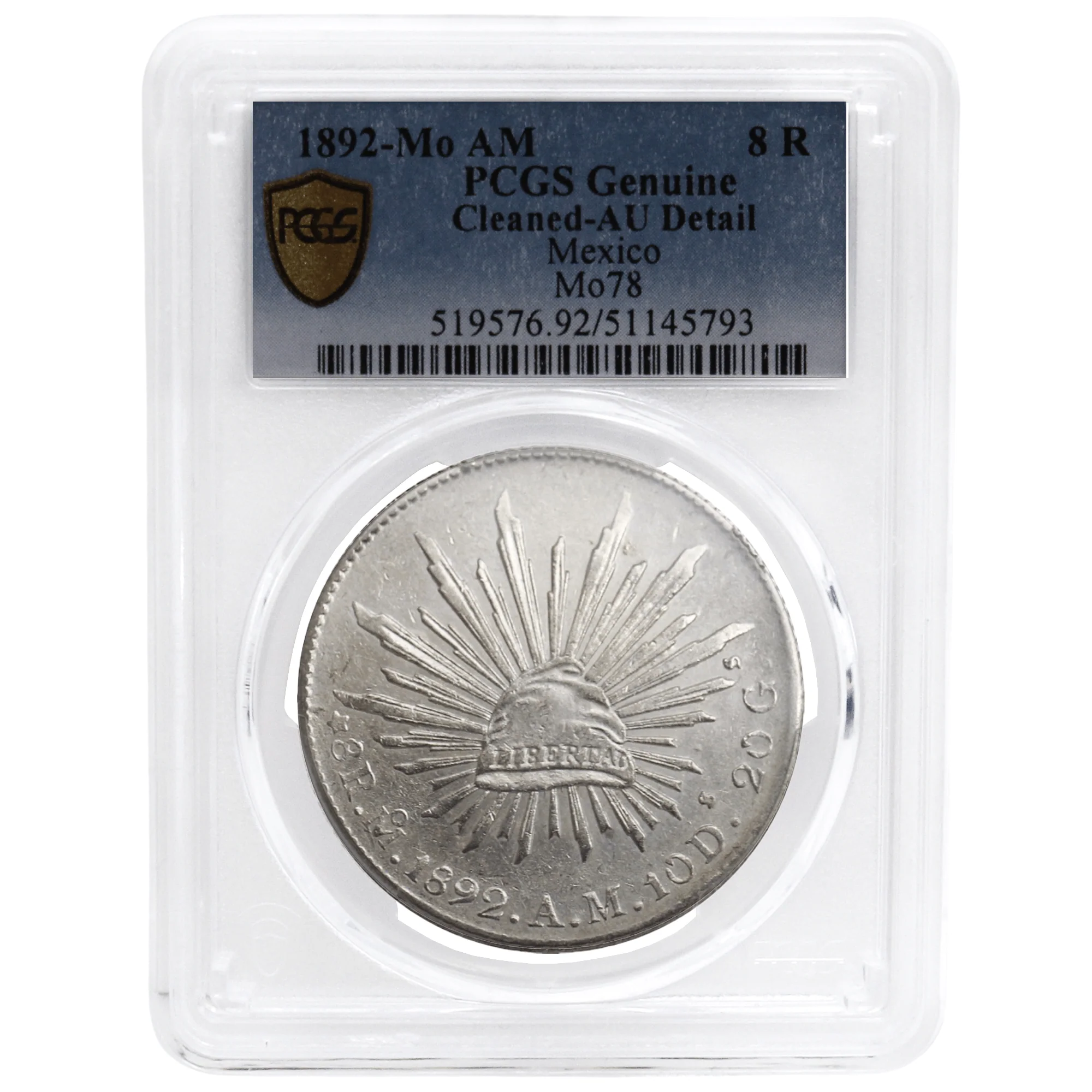 PCGS Genuine Cleaned-AU Detail Mexico Republic Silver Coin - Various Dates - Image 10