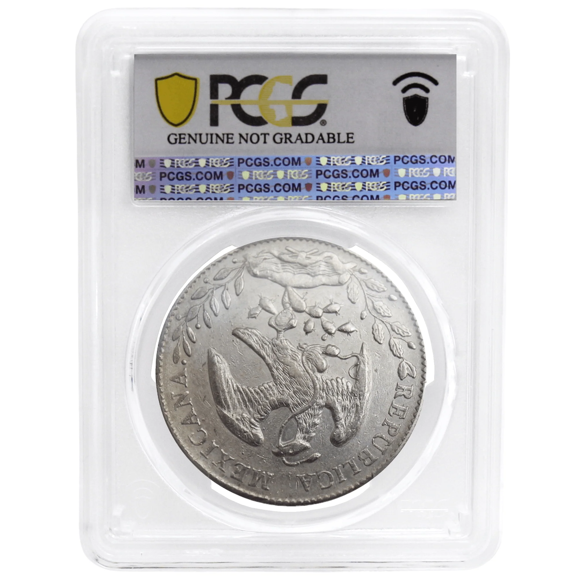 PCGS Genuine Cleaned-AU Detail Mexico Republic Silver Coin - Various Dates - Image 6