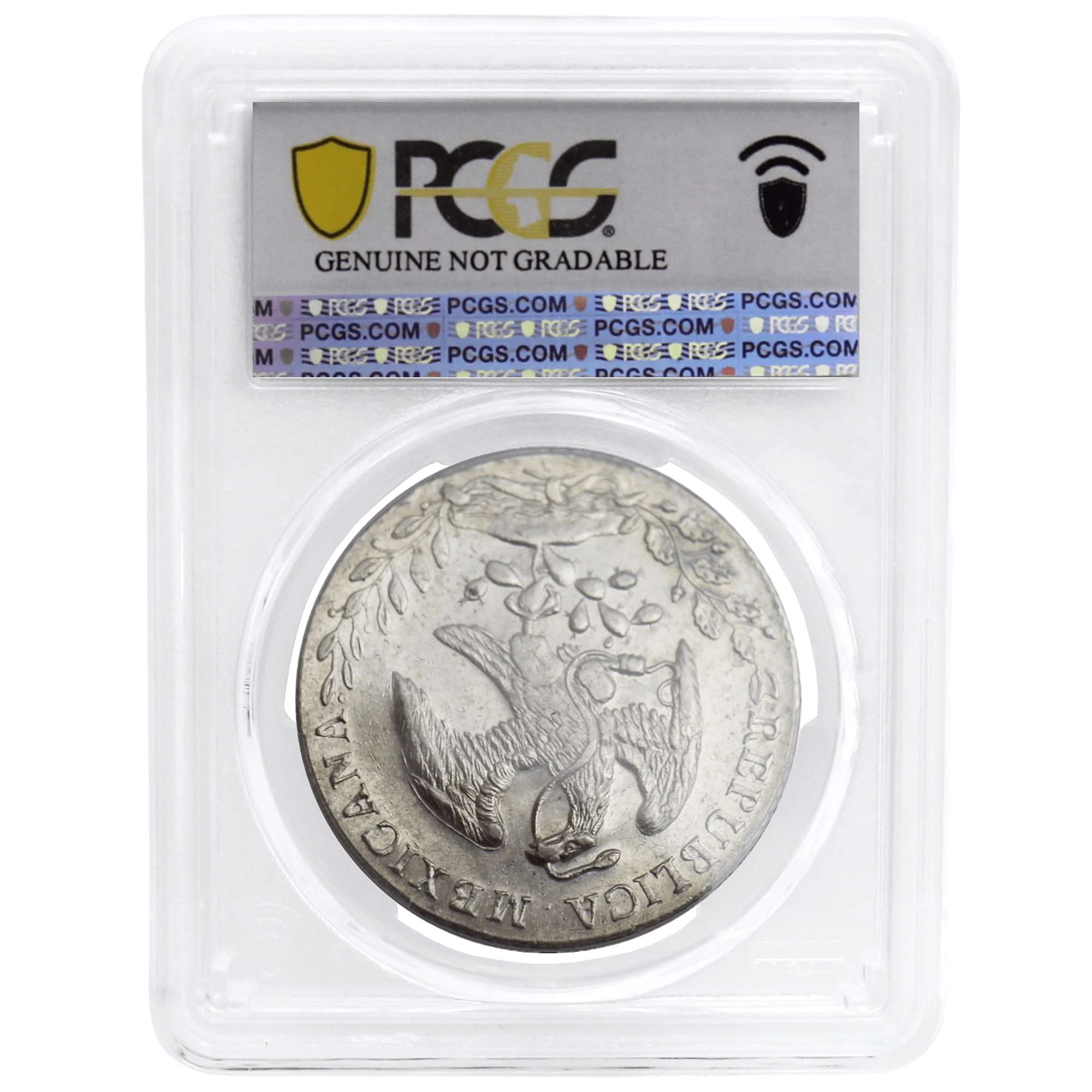 PCGS Genuine Cleaned-AU Detail Mexico Republic Silver Coin - Various Dates - Image 7